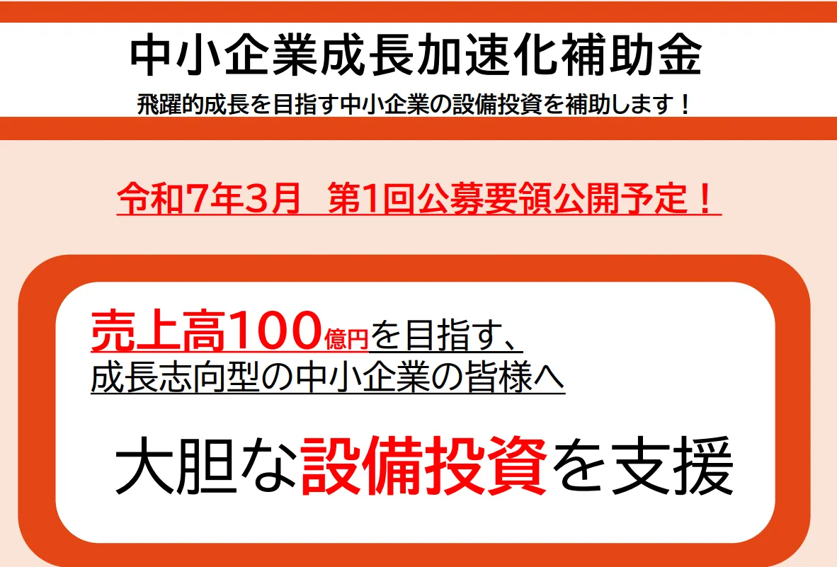 【中小企業成長加速化補助金】の申請を検討する企業から相談を受けました